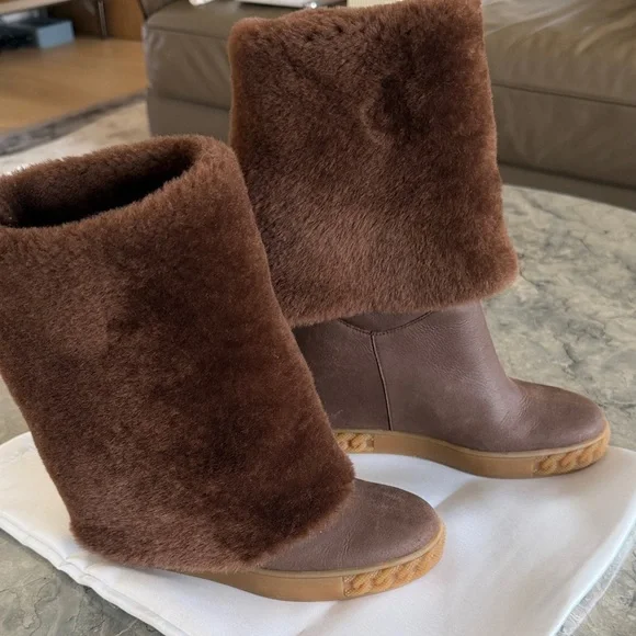 Brown Leather snow boots - Picture 3 of 6